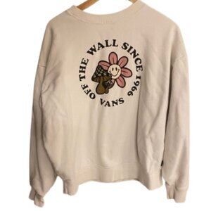 VANS Zen Vibes Womens Oversized Crewneck French Terry Sweatshirt Size XS